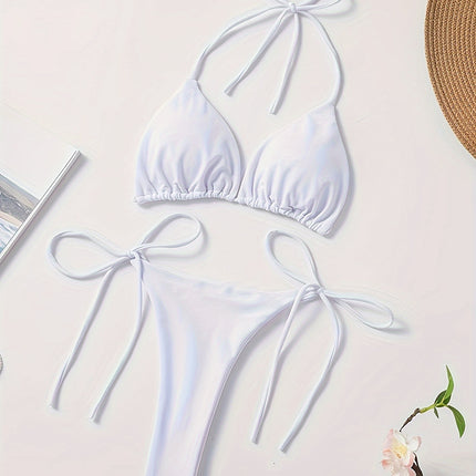 UNICORN Solid Color Sexy Rope Style Bikini Swimwear for Fashionable Women s m l