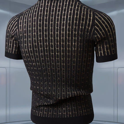 UNICORN Men's Short Sleeve Knit Shirt, Collar Pullover, Heavy Craftsmanship Twist xs s m l xl xxl