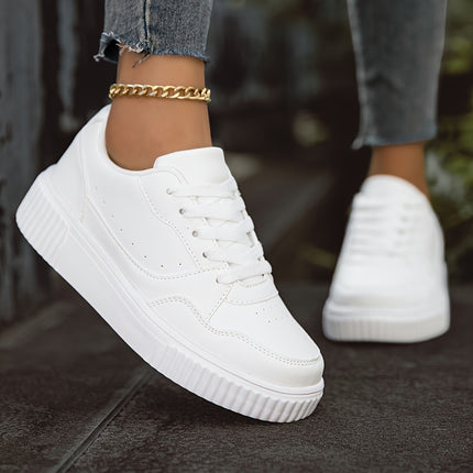 UNICORN Women's White Low-Top Sneakers - Breathable Non-Slip Casual Running Shoes