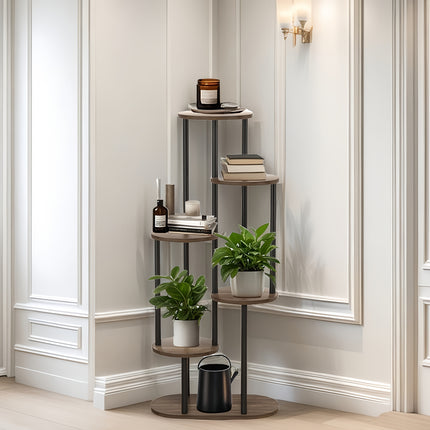 UNICORN 1pc Modern Wood Plant Stand White and Black