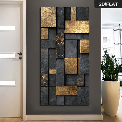 UNICORN Framed Canvas Art Piece Featuring a Black And Golden 19.68 by 39.37 Inches