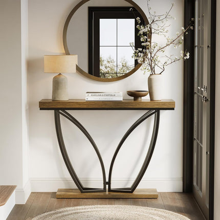 UNICORN Industrial Rustic Brown Sofa Table - Height After Assembly: 27 Inches