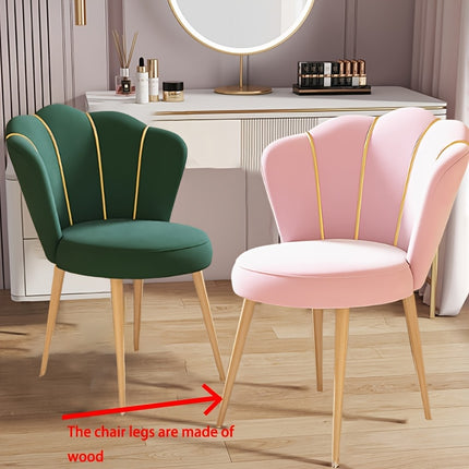 UNICORN Elegant Dressing Chair with Wooden Legs green grey