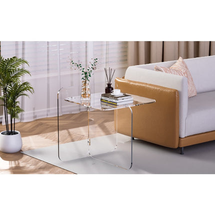 UNICORN Acrylic Drinking Table Transparent Round Side Table Green Orange