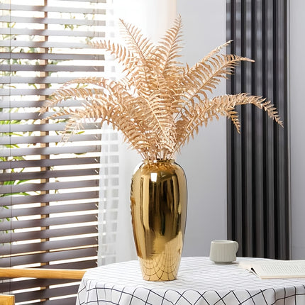 UNICORN 1pc Golden Decorative Ceramic Vase