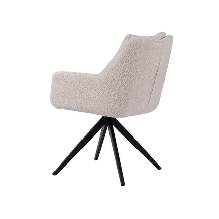 UNICORN Armchair white with 360° rotation function 66x65.50x84.50cm