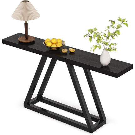 UNICORN Console Table, 160 cm Narrow Sofa Table  for Living Room, Black