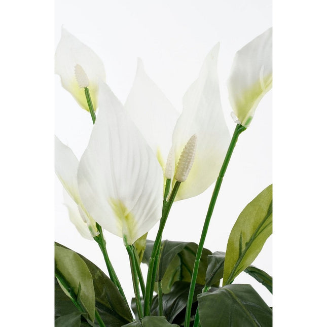 UNICORN Spathiphyllum Artificial Plant in Flower Pot Stan - H50 x Ø40 cm - White