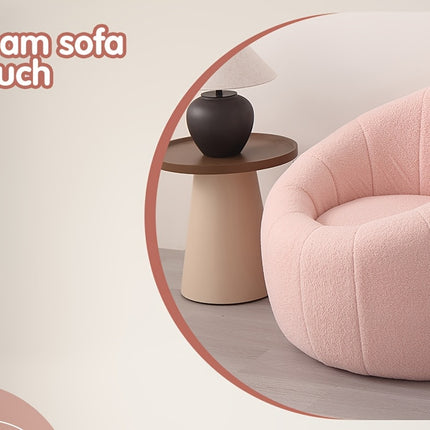 UNICORN 88.01x70 cm, Halloween Pumpkin Single Sofa pink khaki white red stripes