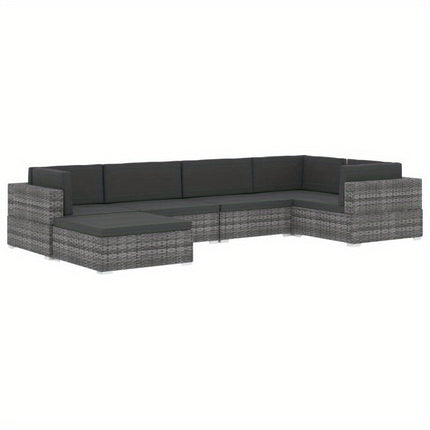 UNICORN Corner sofa 1 pc with cushions poly rattan black