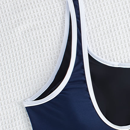 UNICORN Professional Speed Swimming Suit, Blue and White Striped Backless s m l xl