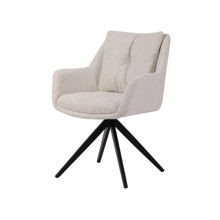 UNICORN Armchair white with 360° rotation function 66x65.50x84.50cm
