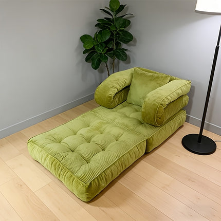 UNICORN 1 Folding Sofa Bed Single Chair Bed with Backrest and Pillow Gray Green White
