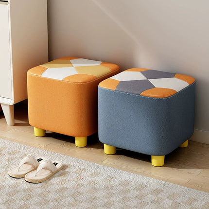 UNICORN Wood Stool Orange Gray White Blue Yellow
