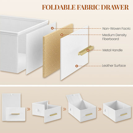UNICORN Jewelry Storage Table with Large Mirror, Modern Style, White,