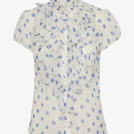 UNICORN Women's polka dot blouse green light blue white yellow xs s m l xl xxl