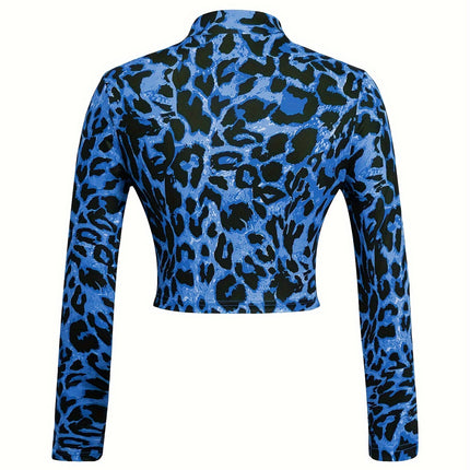 UNICORN Cross-Border Pink Leopard Print Long-Sleeve Women T-Shirt xs s m l xl xxl