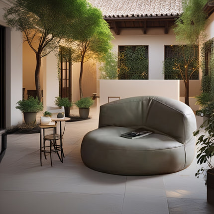 UNICORN Outdoor Bean Chair Sun-Proof Synthetic Leather Cover White Gray Black
