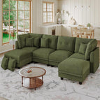 Green / 6 Seater Sofa