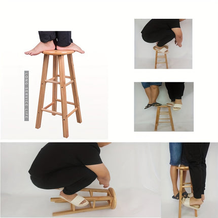 UNICORN Oak Round Stools, Solid Wood Bar Stools, Pub Chairs
