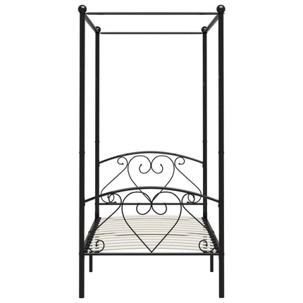 UNICORN Bed frame single bed metal black 90x200