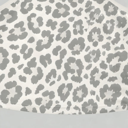 UNICORN Women's Standard Size Grey& White Leopard All-Over Print Halter Top