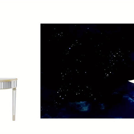 UNICORN Mirrored Console Table Circle Table With 3 Leg Desk Beveled Glass Mirror