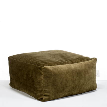 UNICORN Hocker poef bank lounge zitzak 68 x 68 x 34 oranje beige mosgroen donkerblauw lichtgroen asgrijs lichtbruin antraciet jeansblauw steengrijs