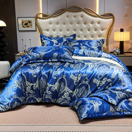 UNICORN Luxury European Jacquard Satin High-Quality Duvet Cover Three-Piece Set