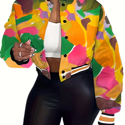 UNICORN designed Trendy Patterned Baseball Jacket for Women s m l xl xxl