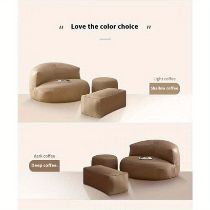 UNICORN Compact 70cm Lazy Sofa Chair Black Gray Orange