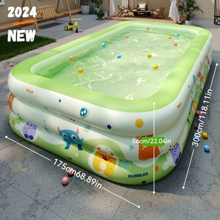 UNICORN Large inflatable swimming pool, 3 layers-durable PVC material