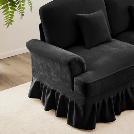 UNICORN L-Shaped 4-Seater Sofa Comfortable Seating for Living Room Black