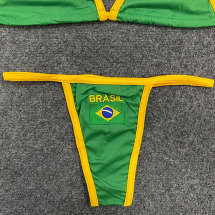 UNICORN Embroidered Bikini with Letter Patches, Fashionable Sexy Women's s m l xl