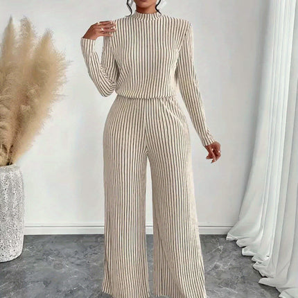 UNICORN Womens Elegant Long Sleeve Wide Leg Body Suit with Clavicle Collar s m l xl