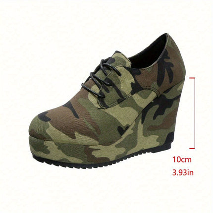 UNICORN Height-Increasing Platform Lace-Up New Simple Women's Flat Shoes