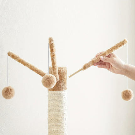 UNICORN Indoor Cat Condo Featuring a Tree with Toys Brown Gray White