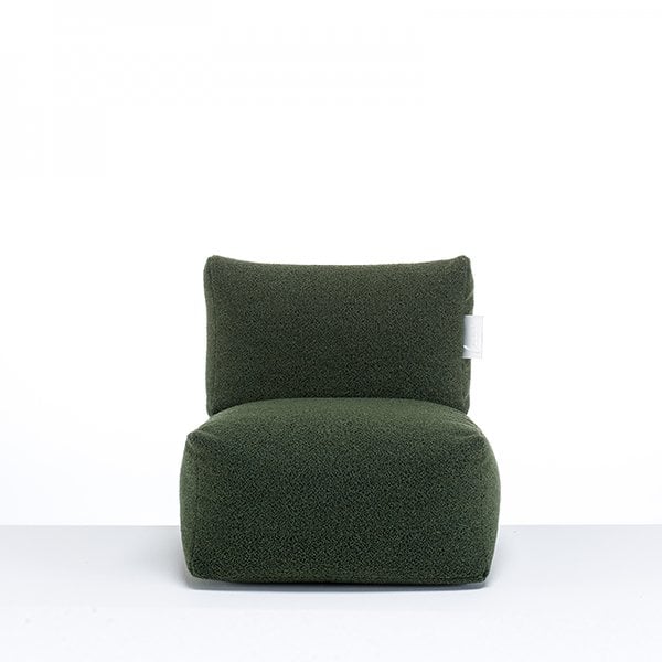 UNICORN Lounge chair beanbag velvet natural forest green wax white gray copper brown black gray brown leather 48 x 48 x 50 x 23 width x depth x back height x seat height