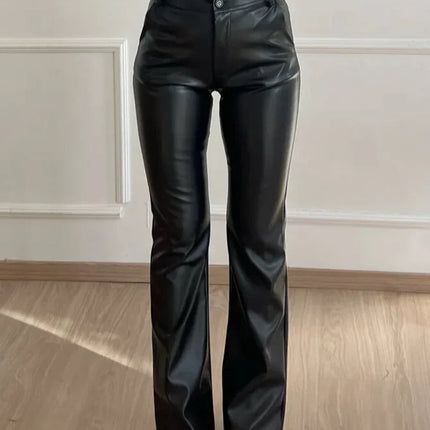 UNICORN Women's trousers faux leather brown black s m l