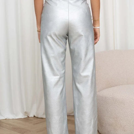 UNICORN Women's trousers silver metallic s m l