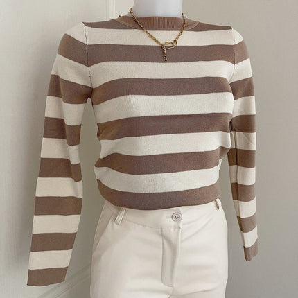 UNICORN Women's shirt stripes purple brown black dark brown s m l