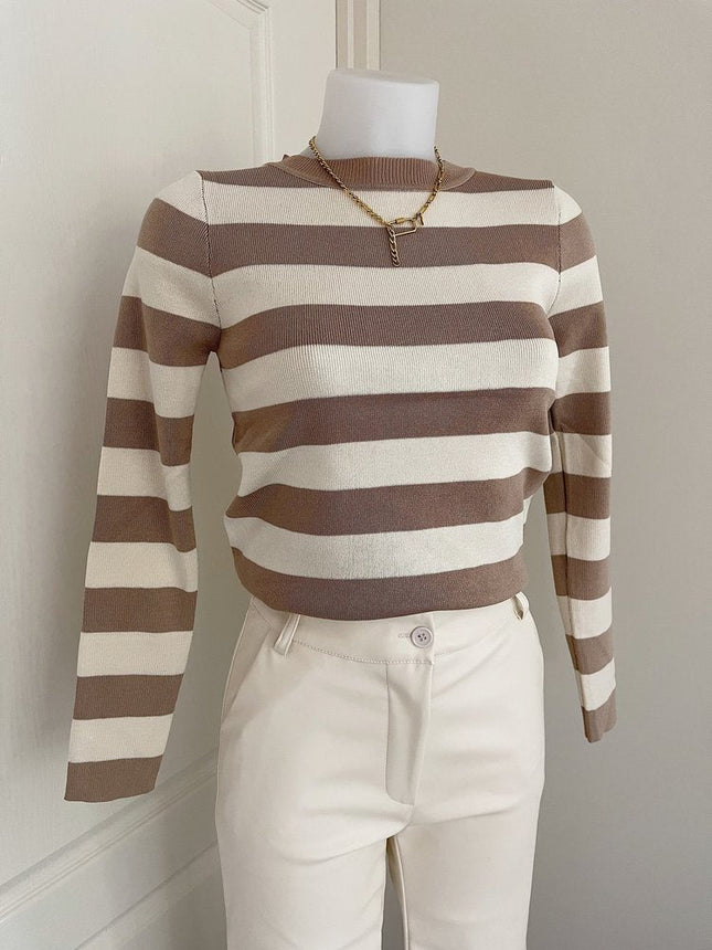UNICORN Women's shirt stripes purple brown black dark brown s m l