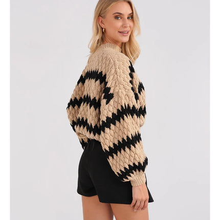 UNICORN Women's sweater beige black s m l