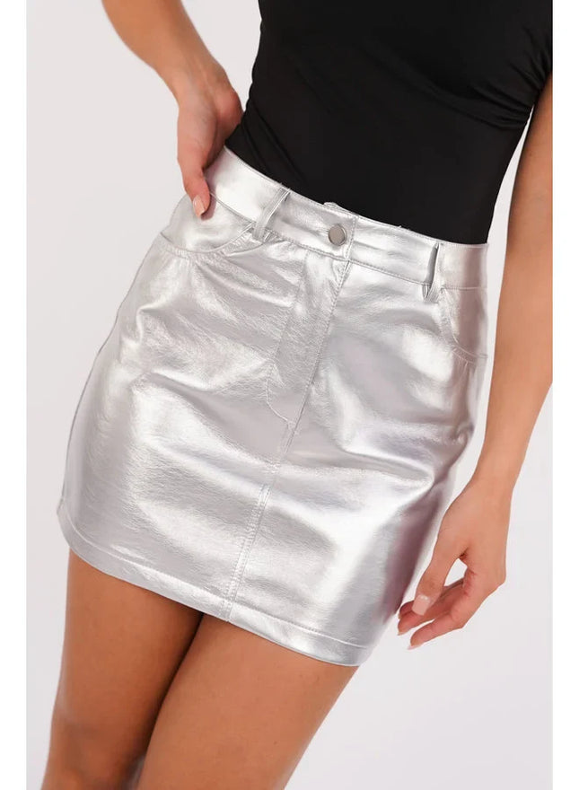 UNICORN Women's skirt silver m l
