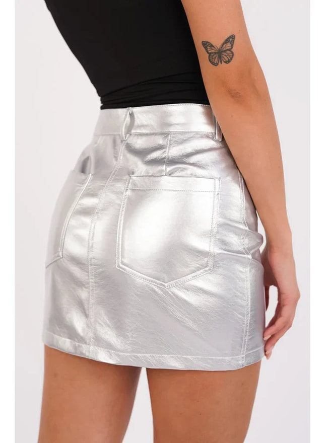 UNICORN Women's skirt silver m l