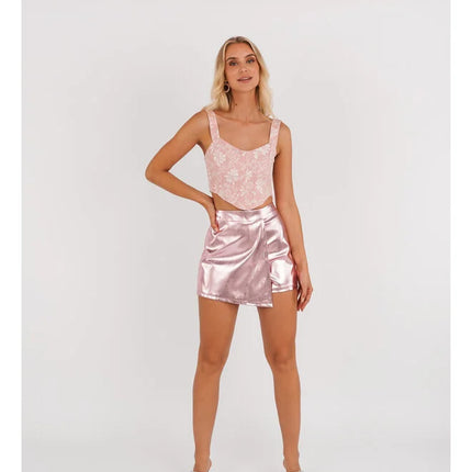 UNICORN Women's skirt silver pink light blue m l