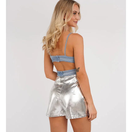 UNICORN Women's skirt silver pink light blue m l