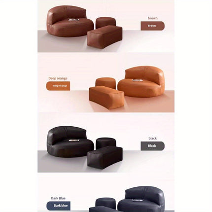 UNICORN Compact 70cm Lazy Sofa Chair Black Gray Orange