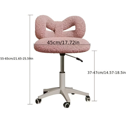 UNICORN Elegant Makeup Chair with Adjustable Height white pink yellow light gray blue