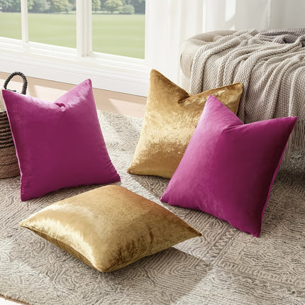 UNICORN Set of 4 Luxurious Velvet Pillow Covers Measuring 40.40 cm to 60.60 cm